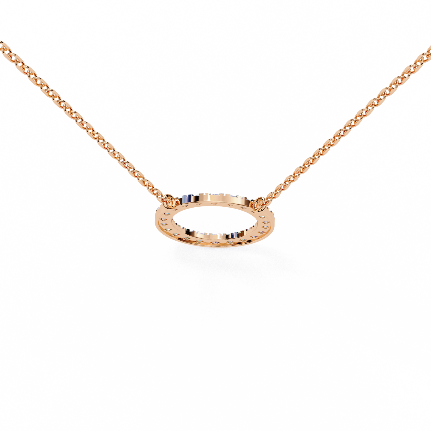 eternelle circle lab grown diamond pendant