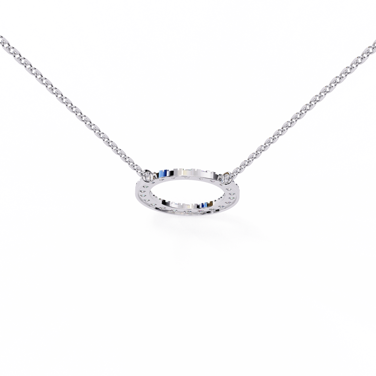 eternelle circle lab grown diamond pendant