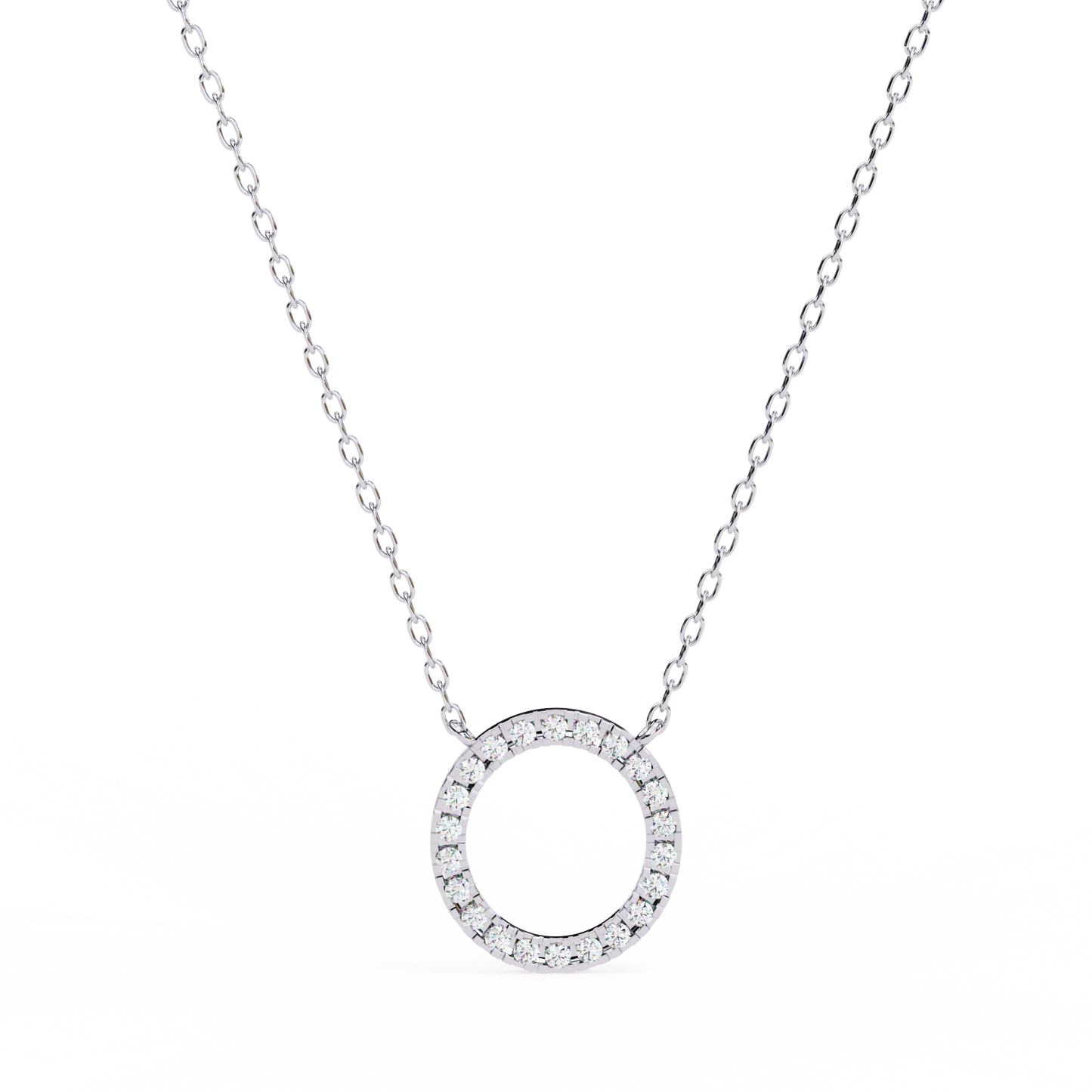 eternelle circle lab grown diamond pendant