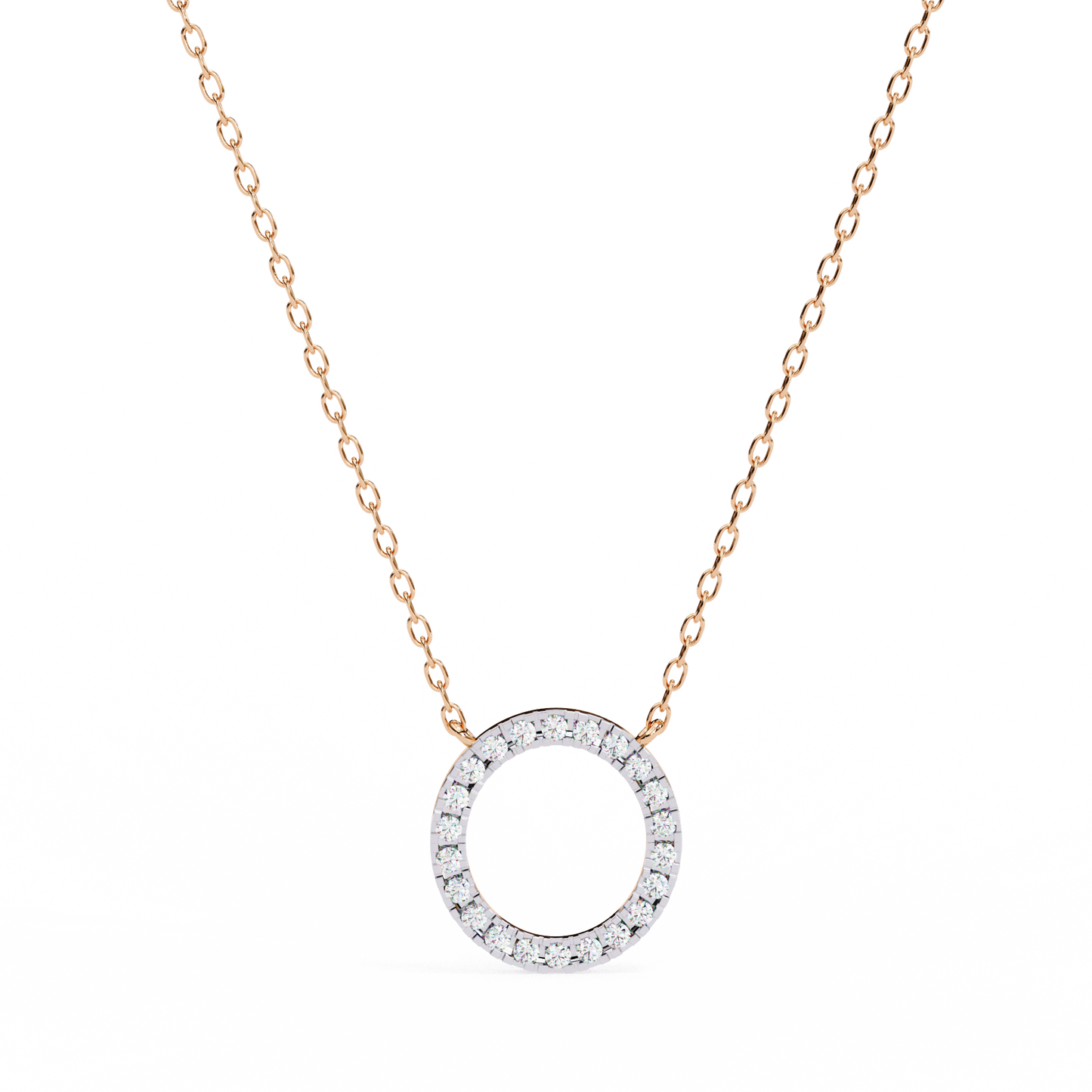 eternelle circle lab grown diamond pendant