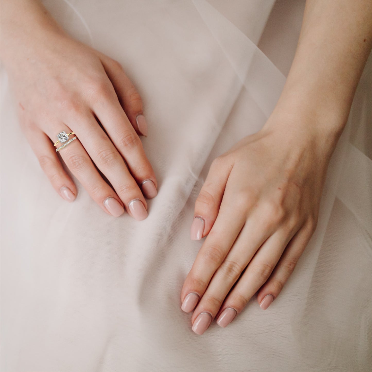 ascent cushion lab grown diamond ring