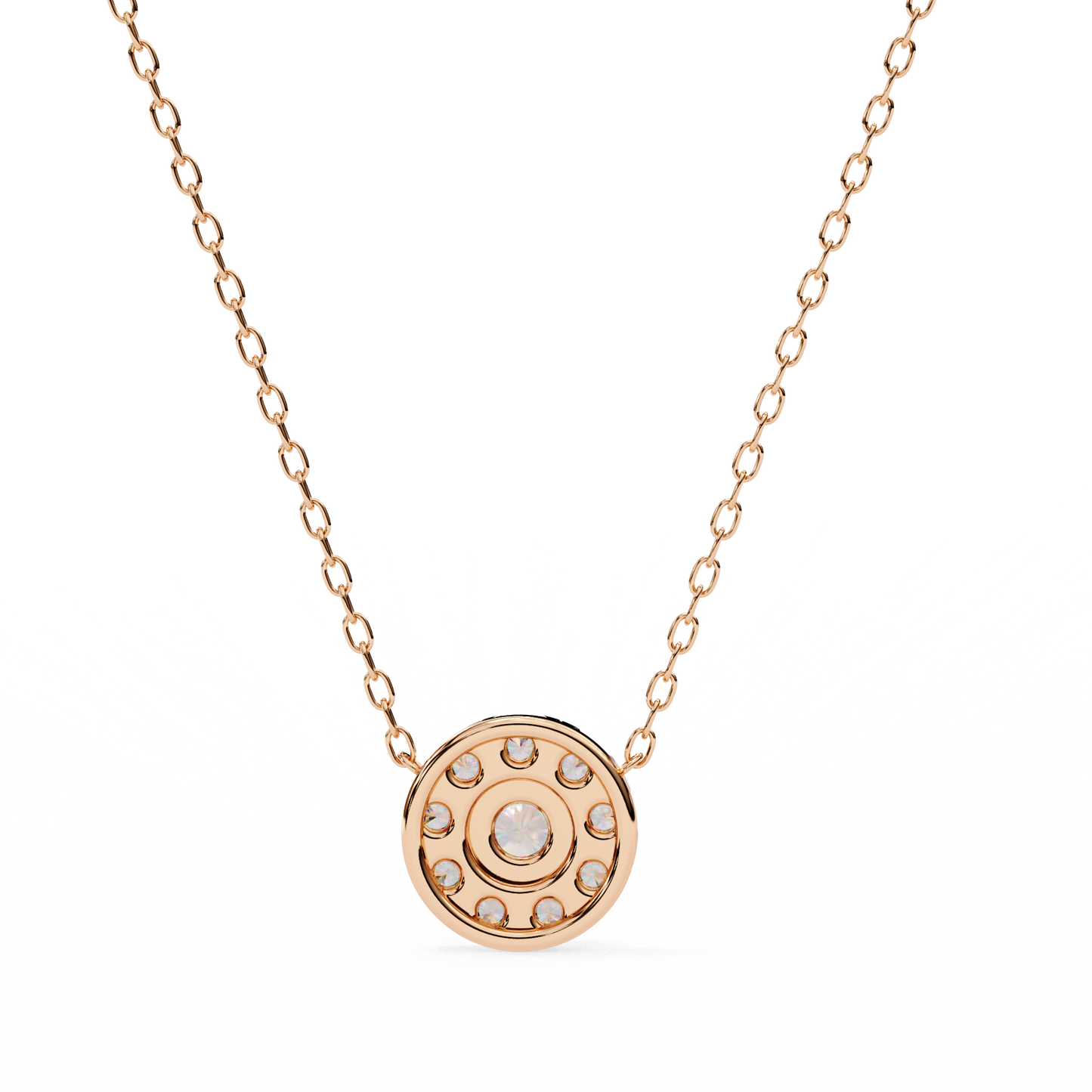 halo brilliance lab grown diamond necklace