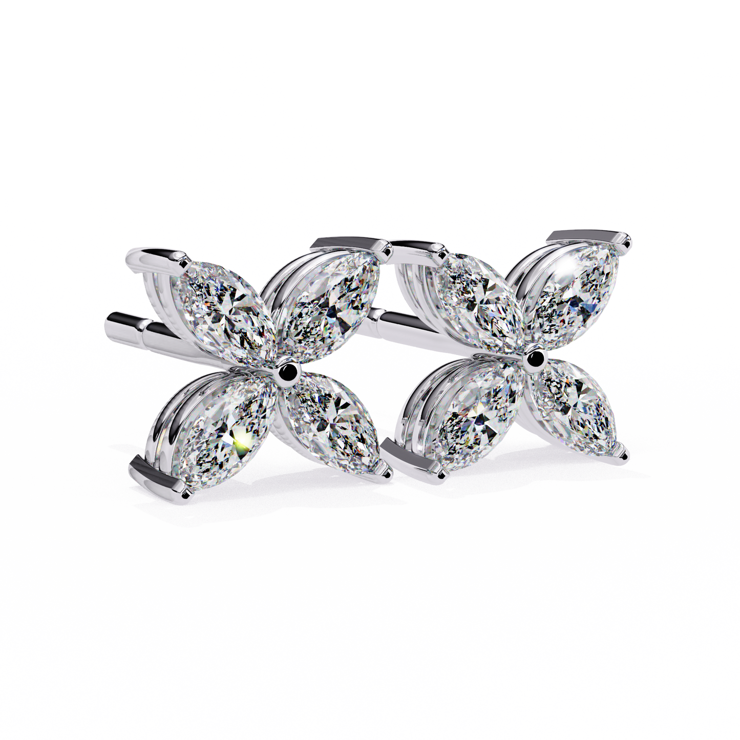 fleuria marquise lab grown diamond studs