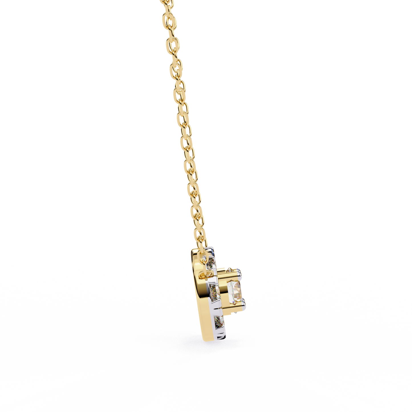 halo brilliance lab grown diamond necklace