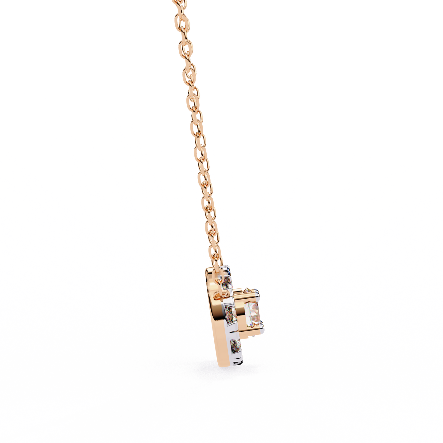 halo brilliance lab grown diamond necklace