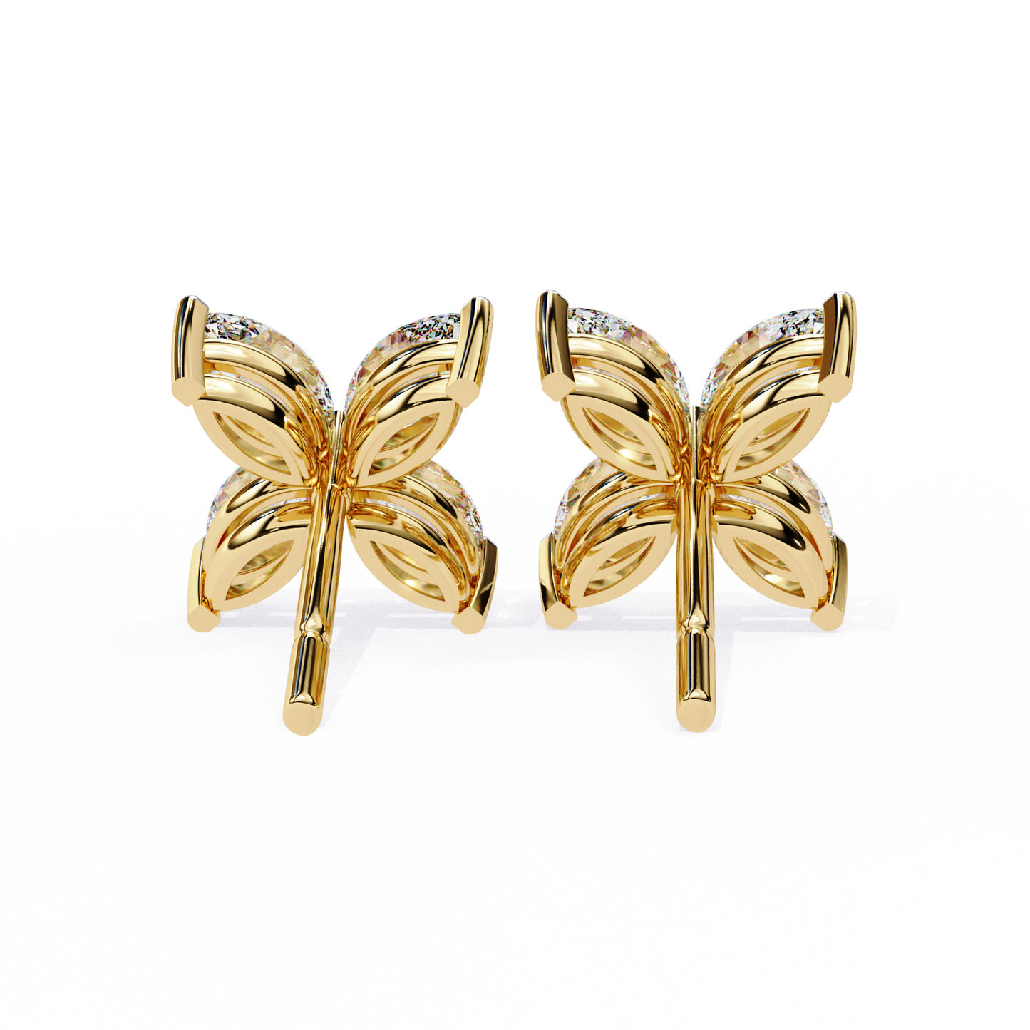 fleuria marquise lab grown diamond studs