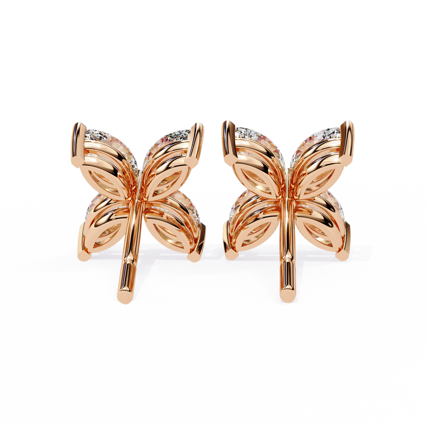 fleuria marquise lab grown diamond studs