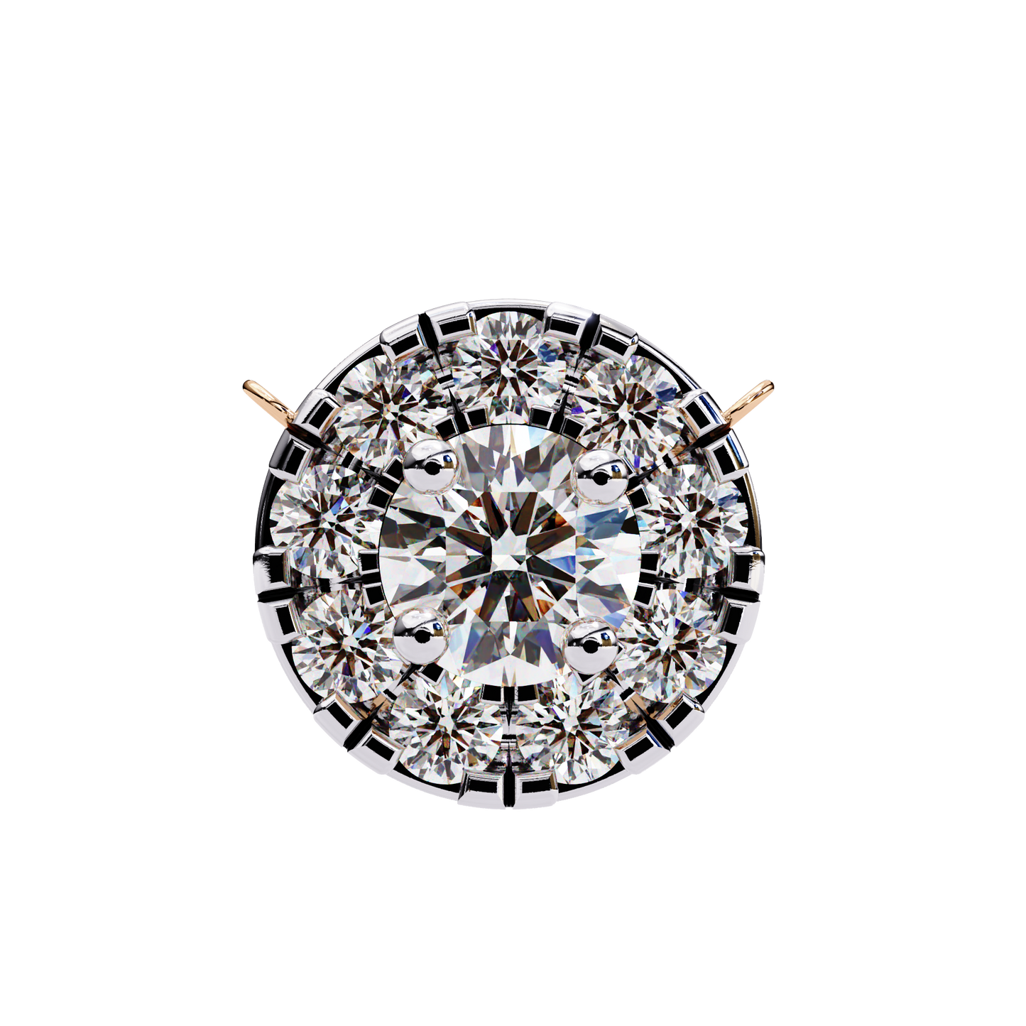 halo brilliance lab grown diamond necklace