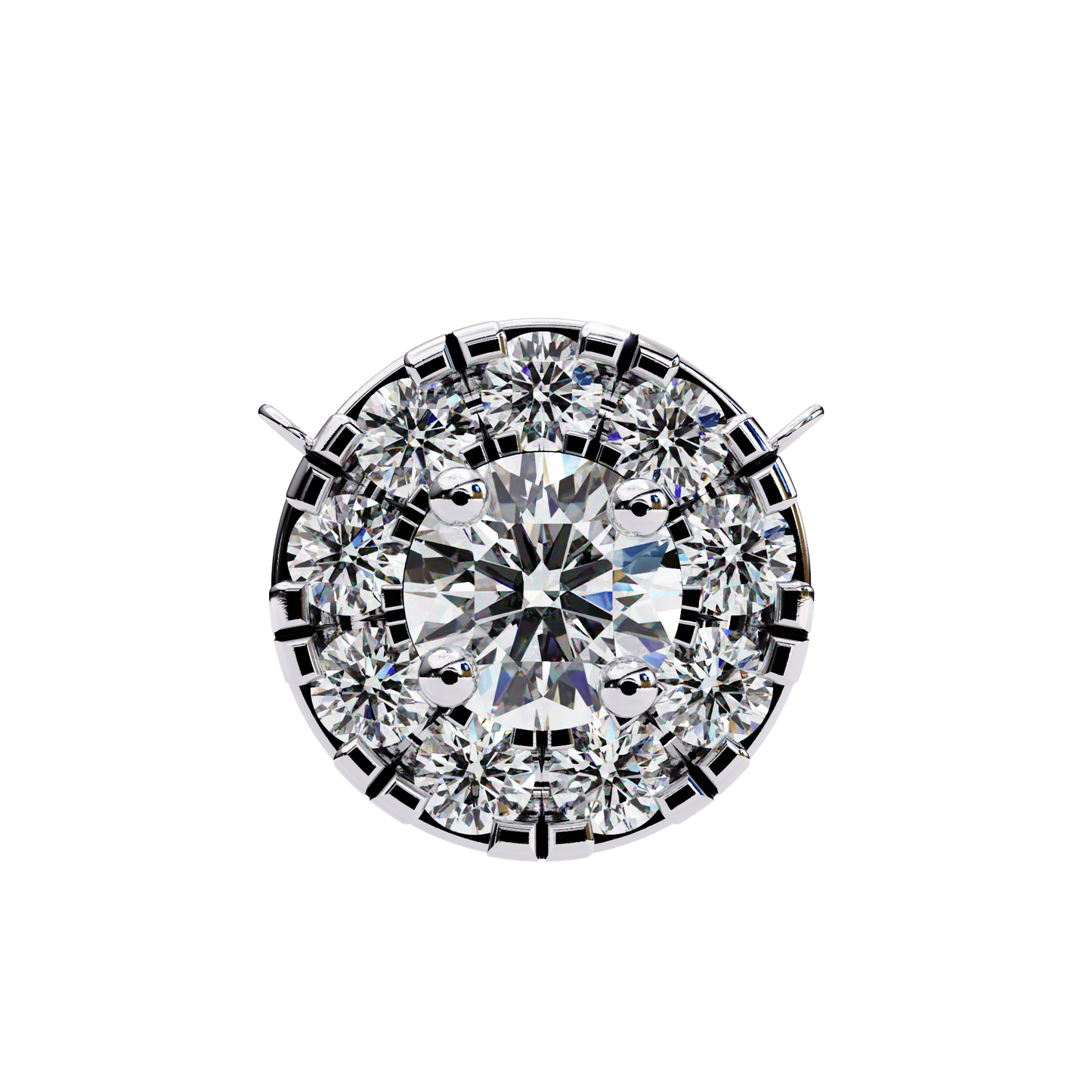 halo brilliance lab grown diamond necklace