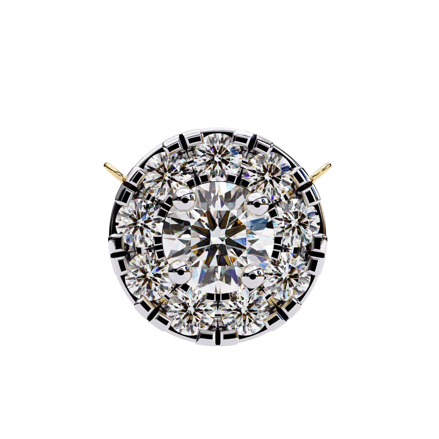 halo brilliance lab grown diamond necklace