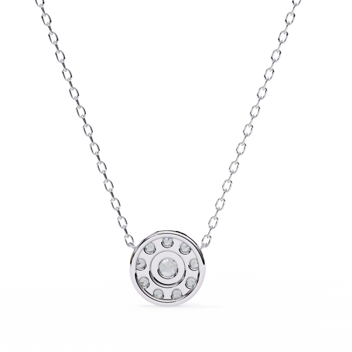 halo brilliance lab grown diamond necklace