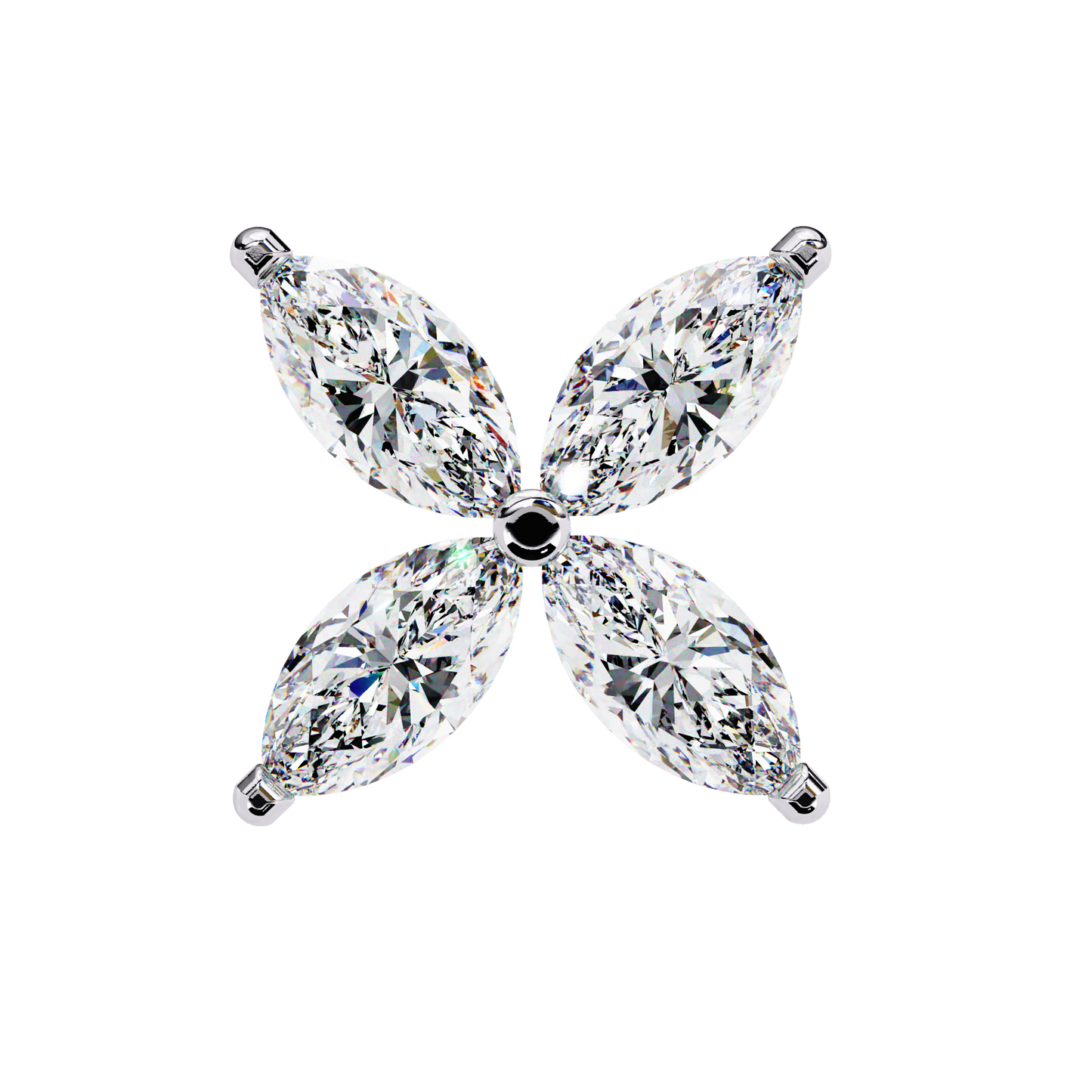 fleuria marquise lab grown diamond studs