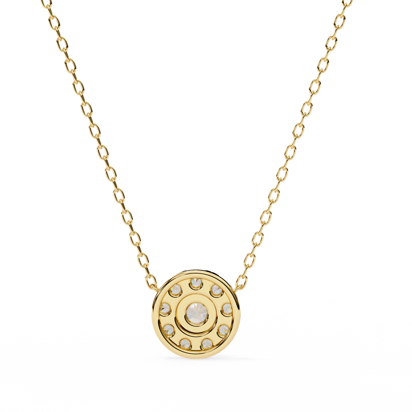 halo brilliance lab grown diamond necklace