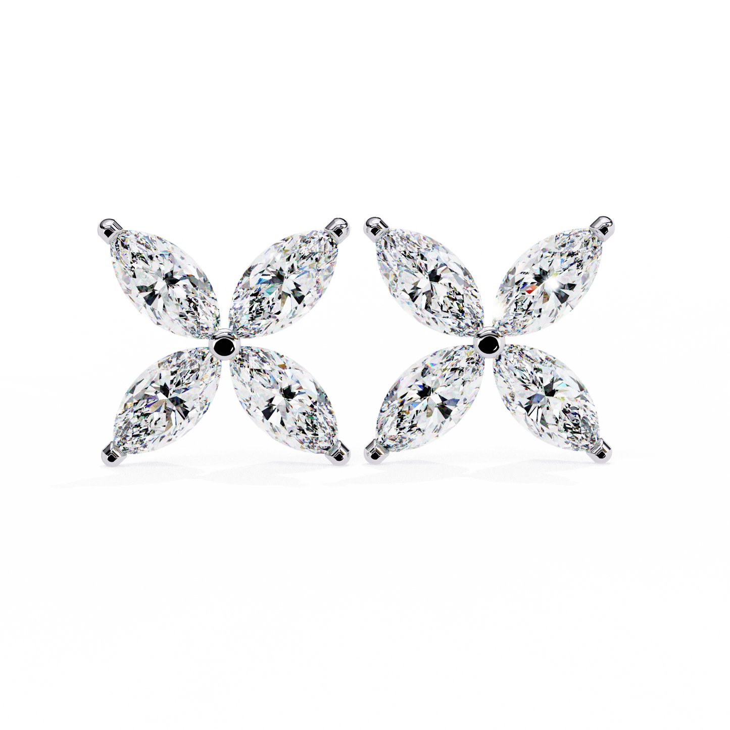 fleuria marquise lab grown diamond studs