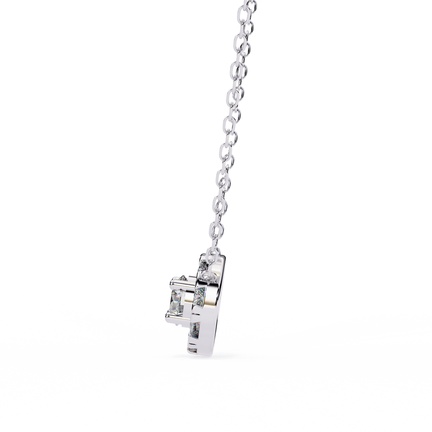 halo brilliance lab grown diamond necklace