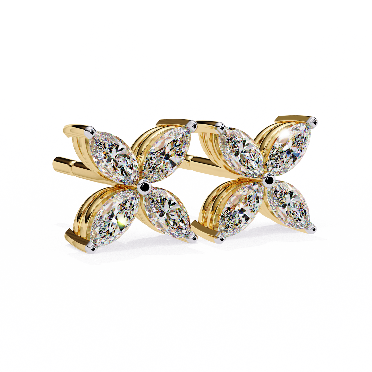 fleuria marquise lab grown diamond studs
