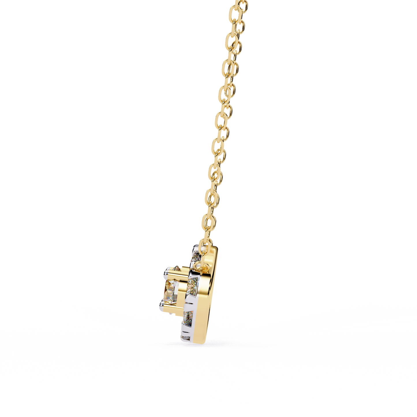 halo brilliance lab grown diamond necklace