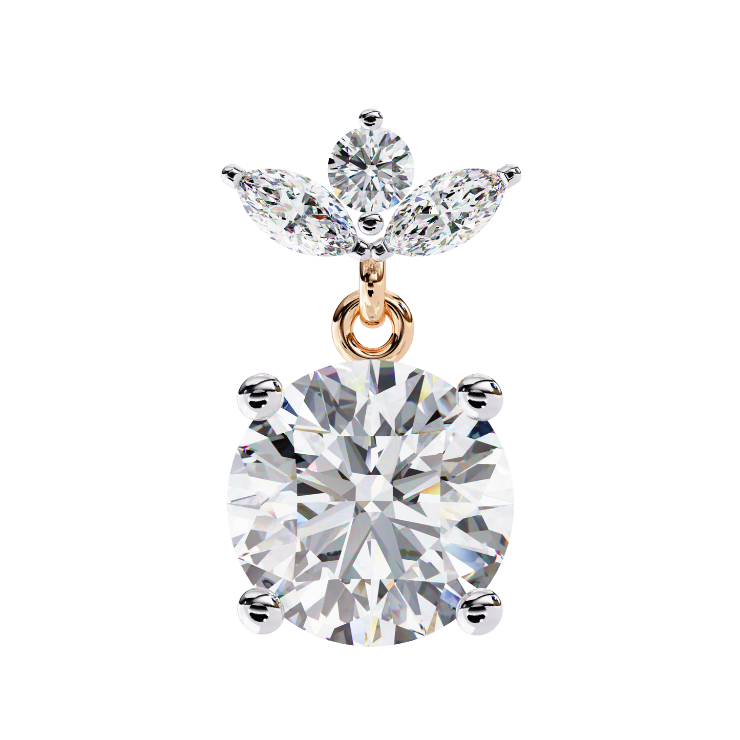 celeste marquise drop lab grown diamond studs