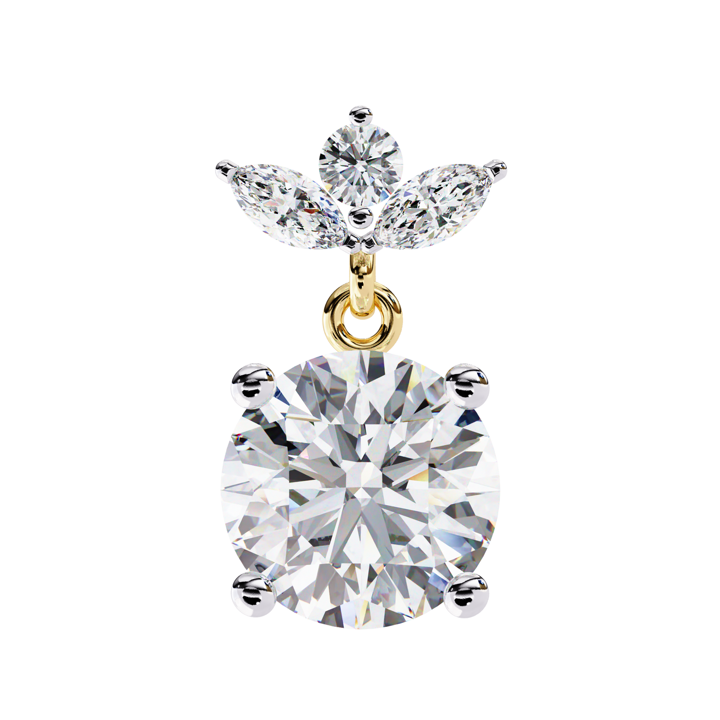 celeste marquise drop lab grown diamond studs