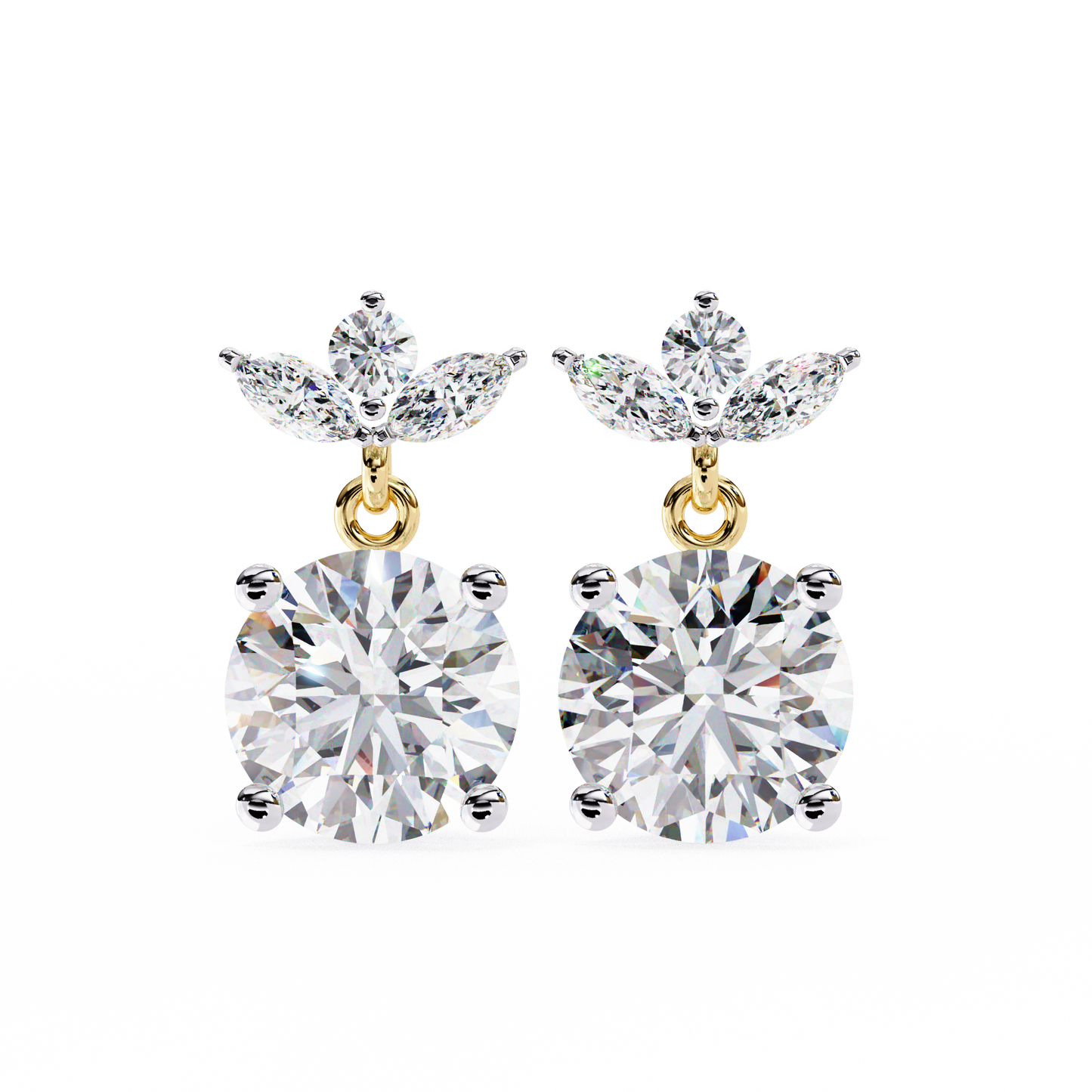celeste marquise drop lab grown diamond studs