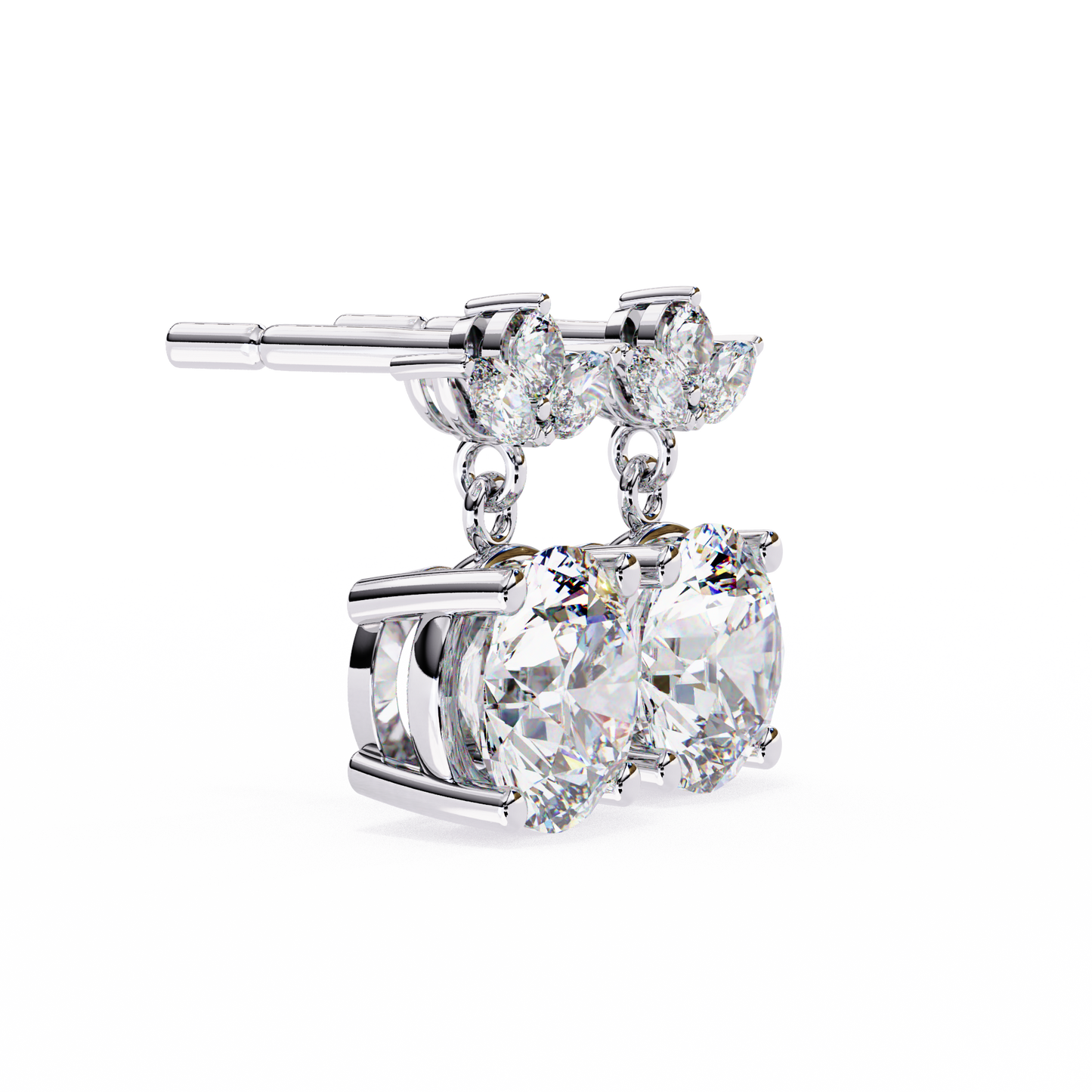celeste marquise drop lab grown diamond studs