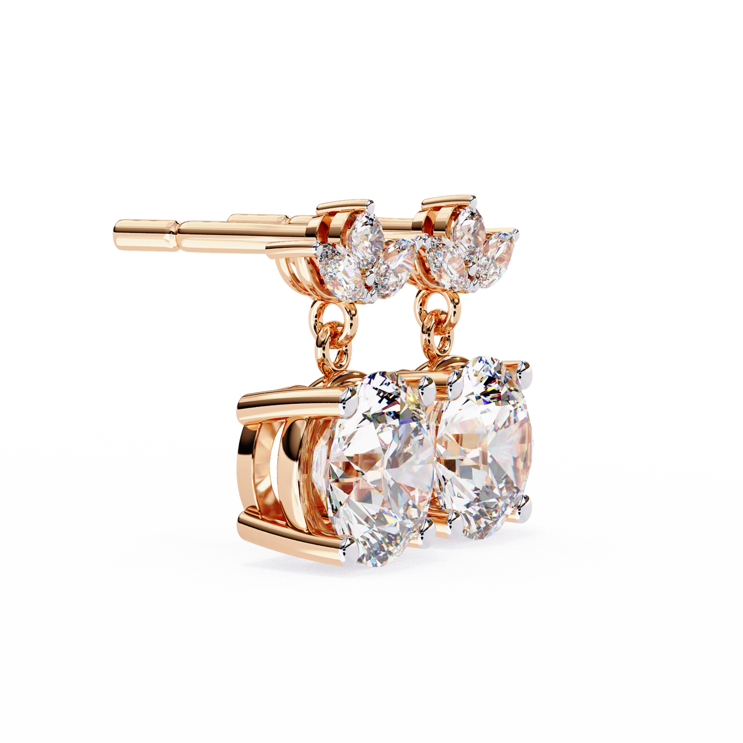 celeste marquise drop lab grown diamond studs