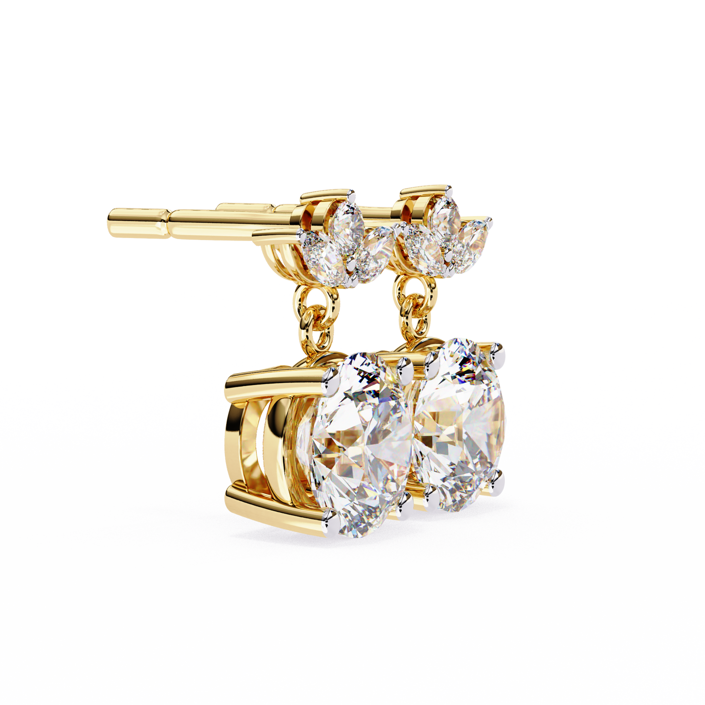celeste marquise drop lab grown diamond studs