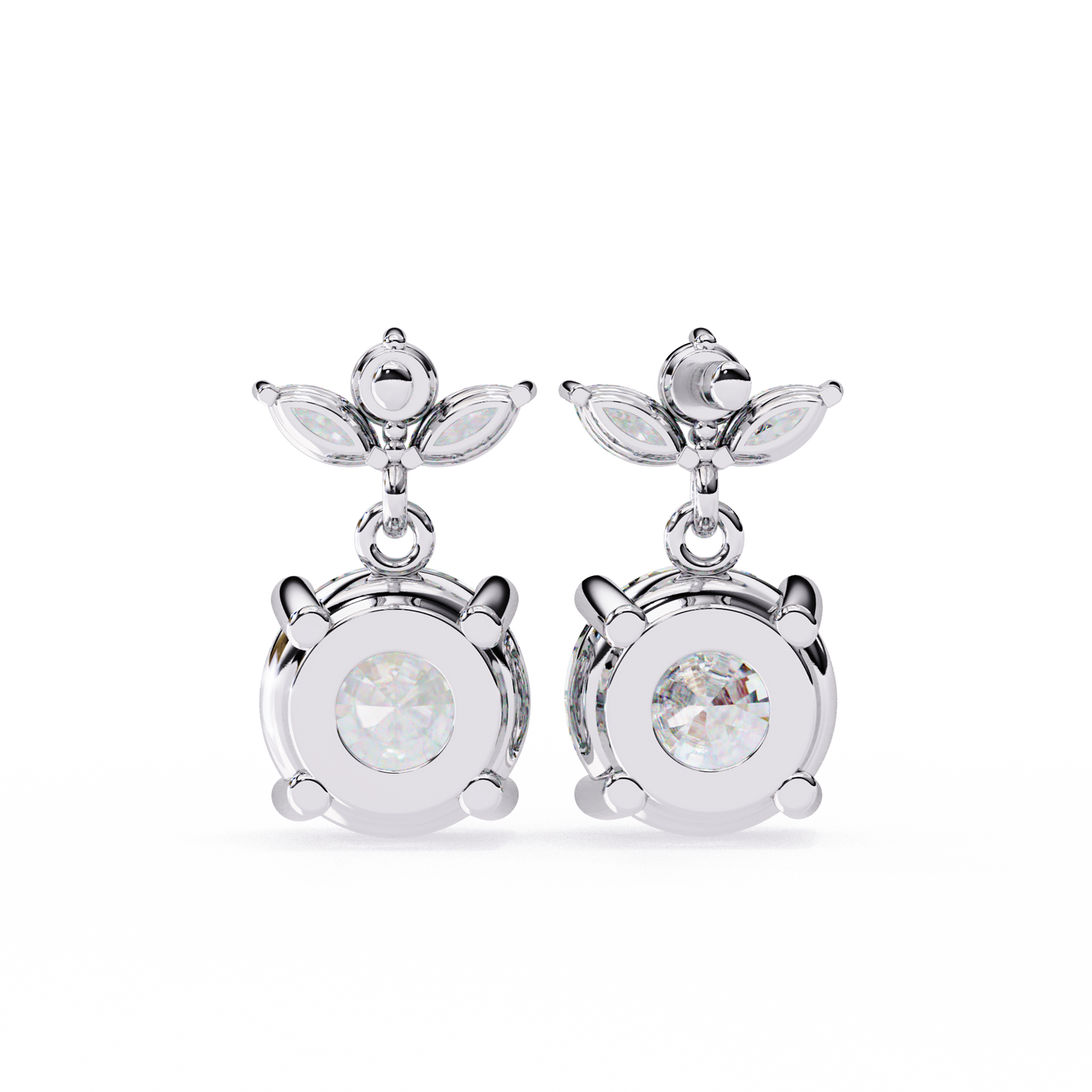 celeste marquise drop lab grown diamond studs