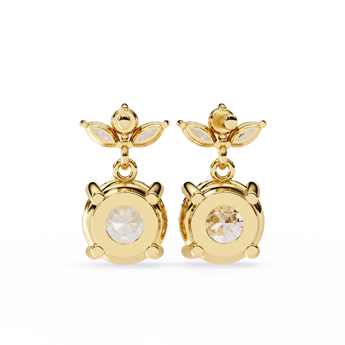 celeste marquise drop lab grown diamond studs