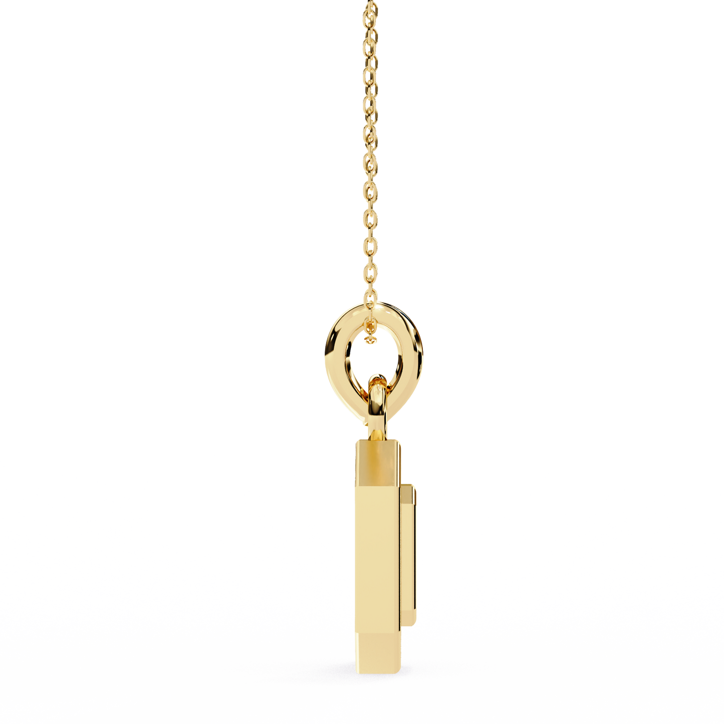 geo halo lab grown diamond pendant