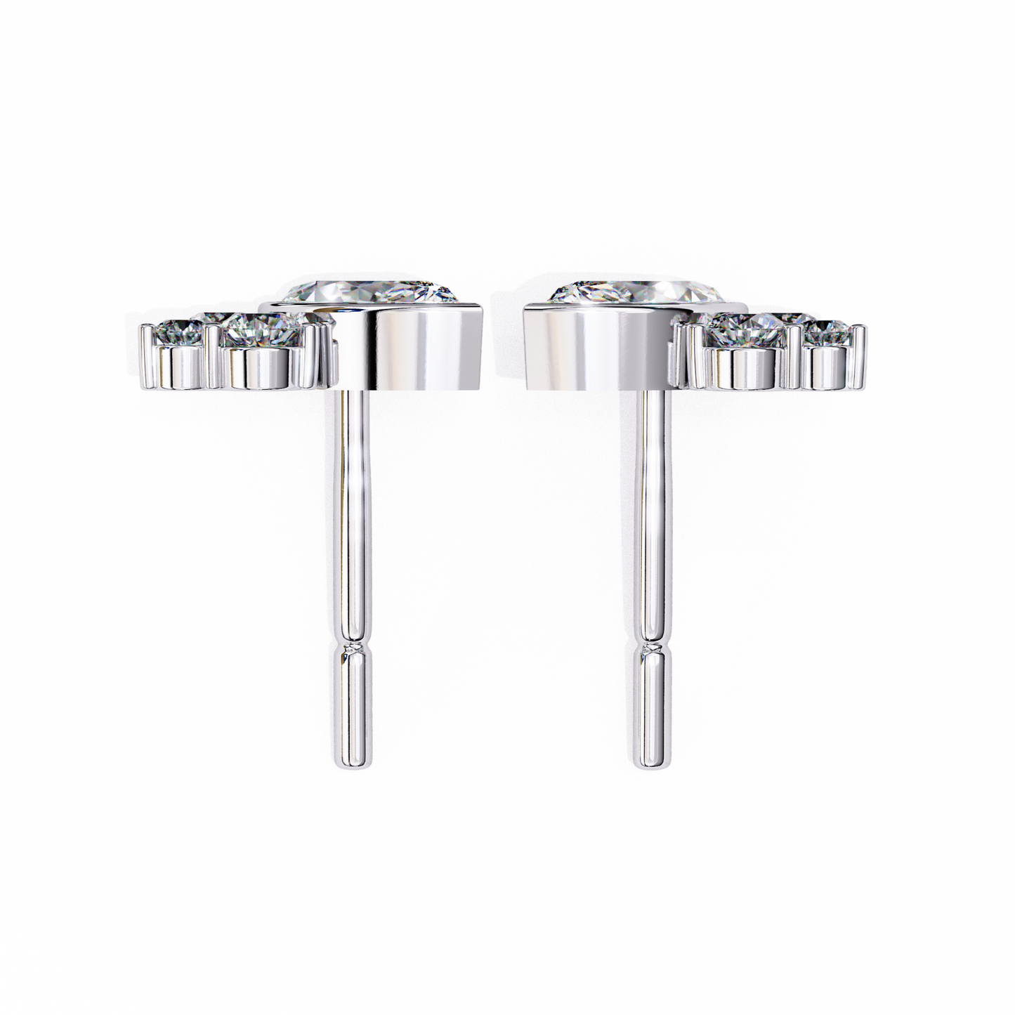 bliss marquise & pear bezel lab grown diamond studs