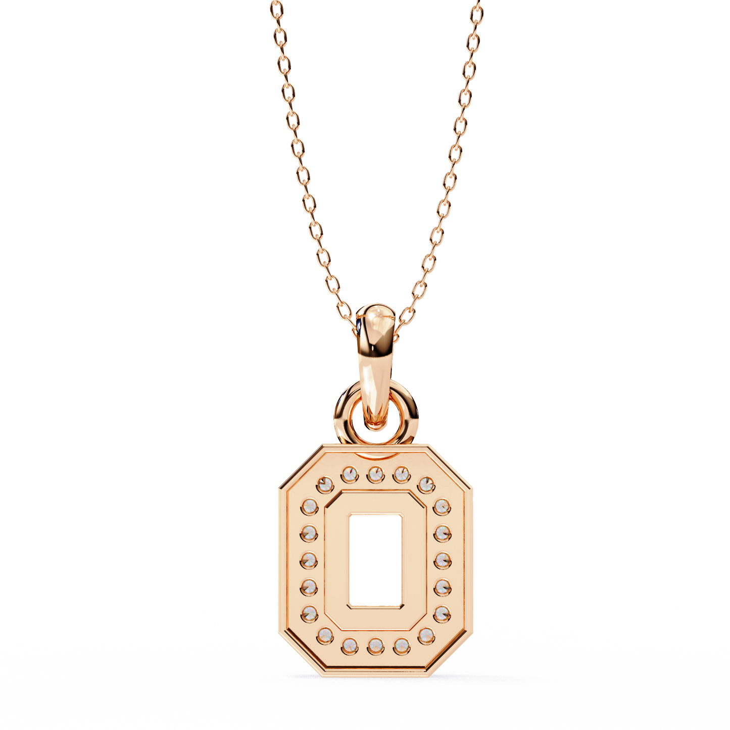 geo halo lab grown diamond pendant