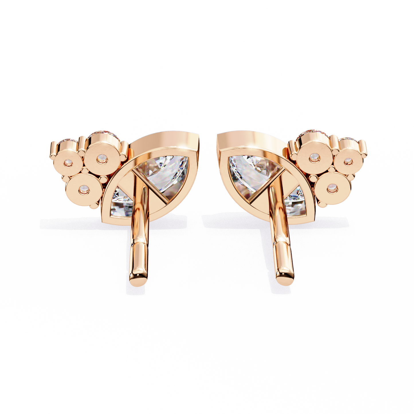 bliss marquise & pear bezel lab grown diamond studs