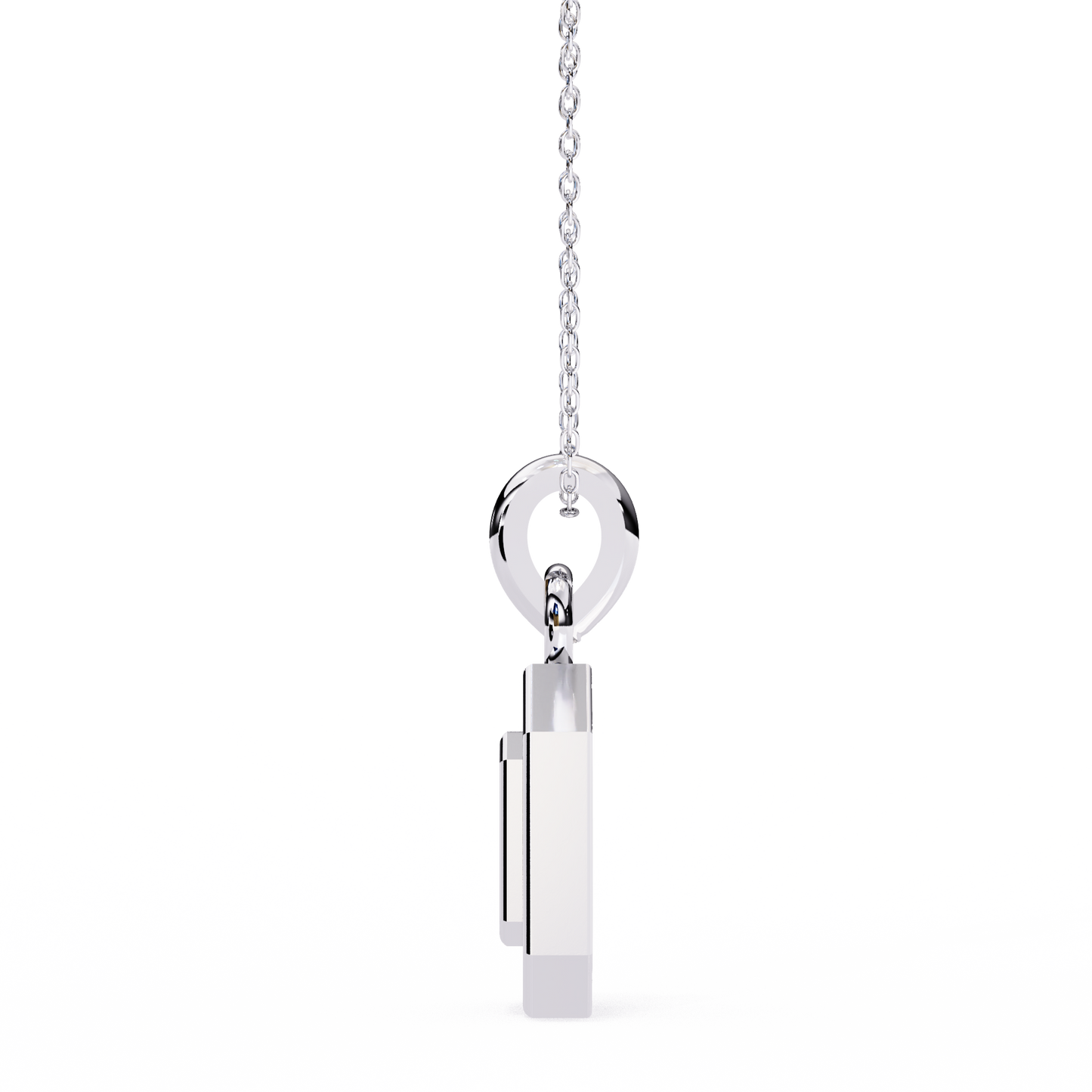 geo halo lab grown diamond pendant