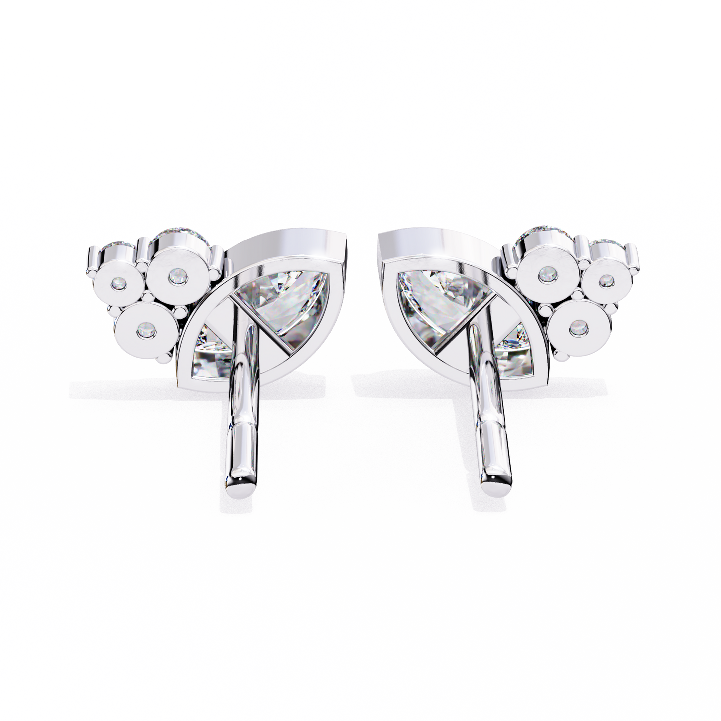 bliss marquise & pear bezel lab grown diamond studs
