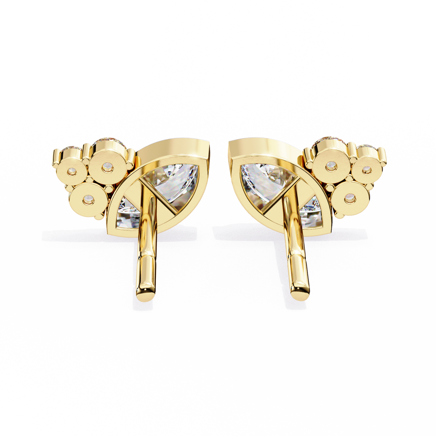 bliss marquise & pear bezel lab grown diamond studs