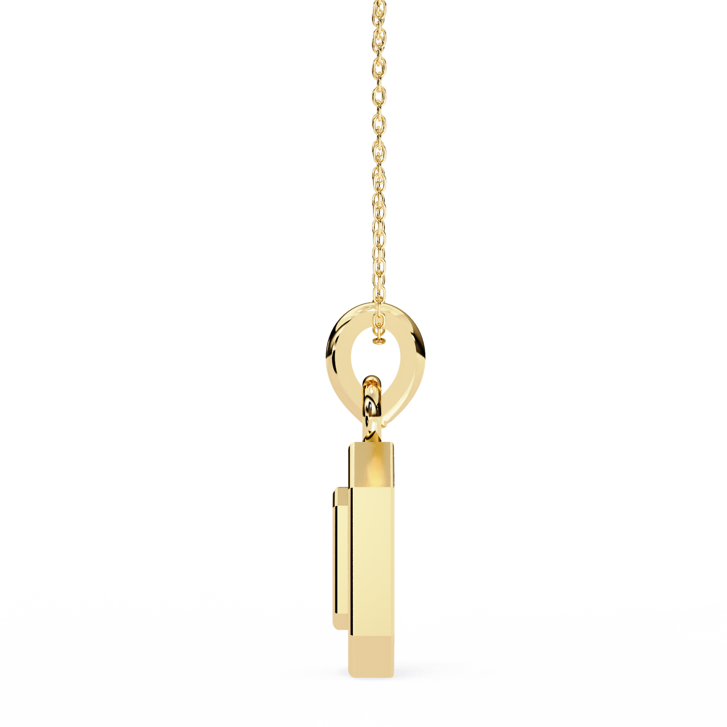 geo halo lab grown diamond pendant