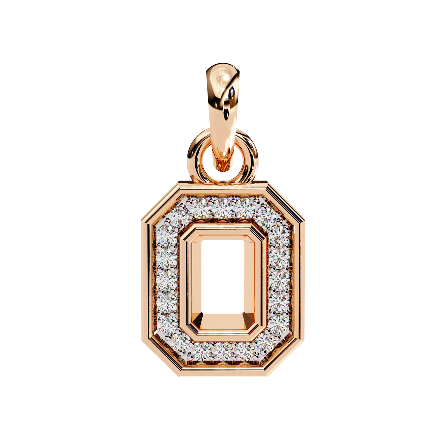 geo halo lab grown diamond pendant