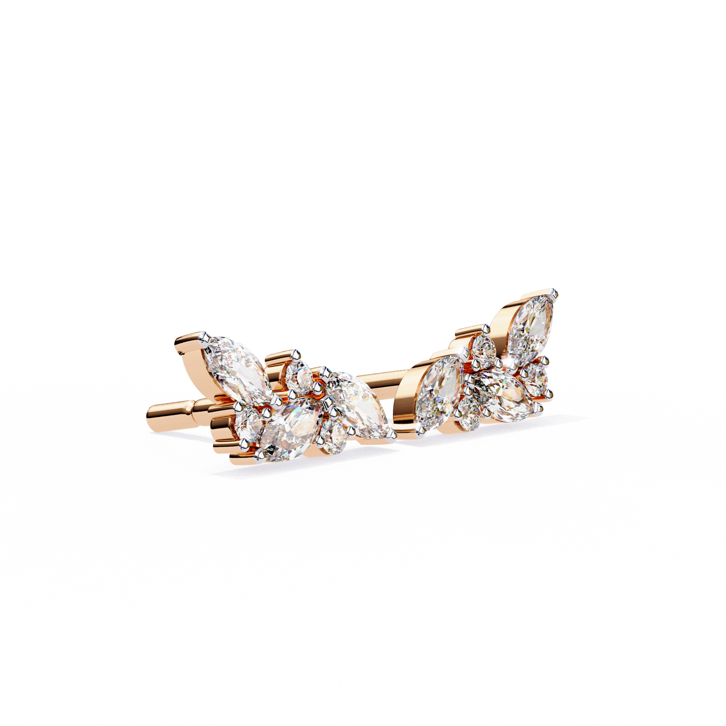 sylvan marquise leaf lab grown diamond studs