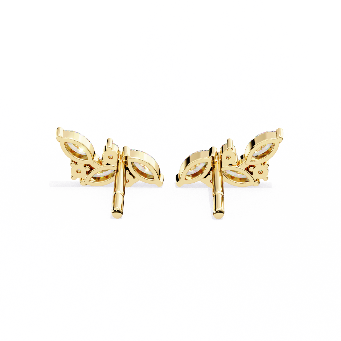 sylvan marquise leaf lab grown diamond studs
