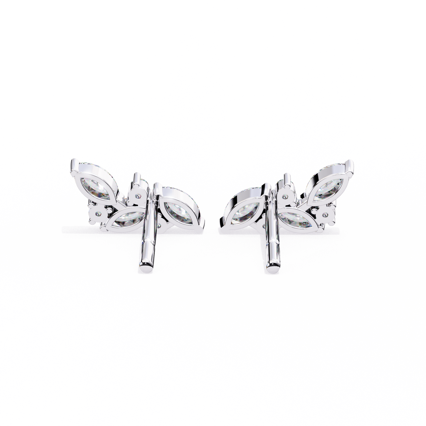 sylvan marquise leaf lab grown diamond studs