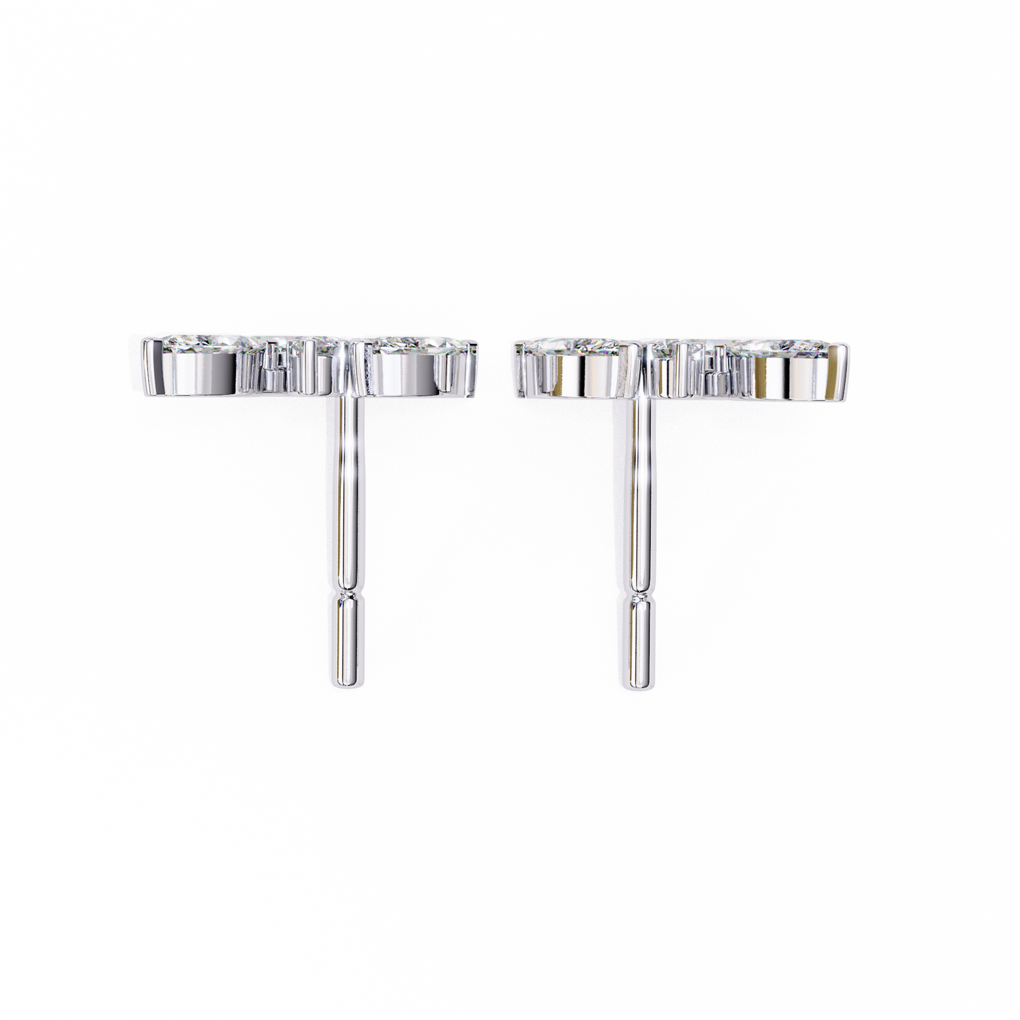 sylvan marquise leaf lab grown diamond studs