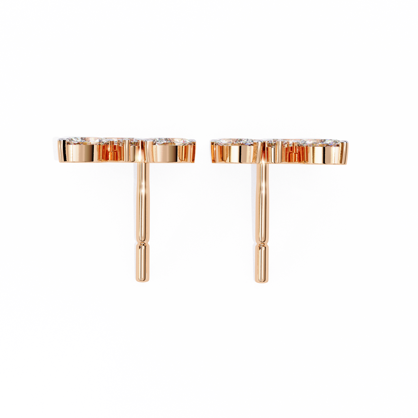 sylvan marquise leaf lab grown diamond studs
