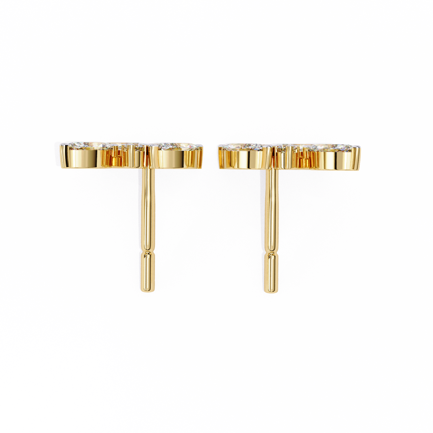 sylvan marquise leaf lab grown diamond studs