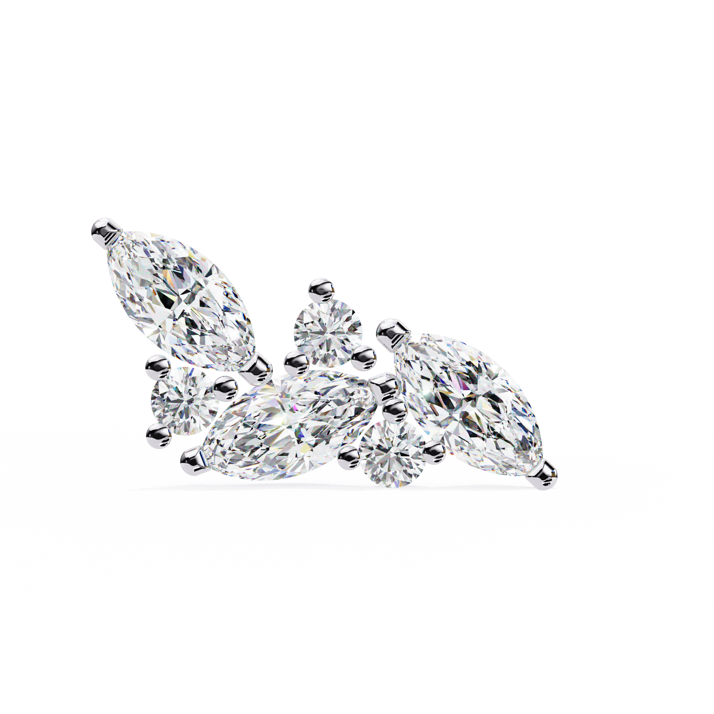 sylvan marquise leaf lab grown diamond studs