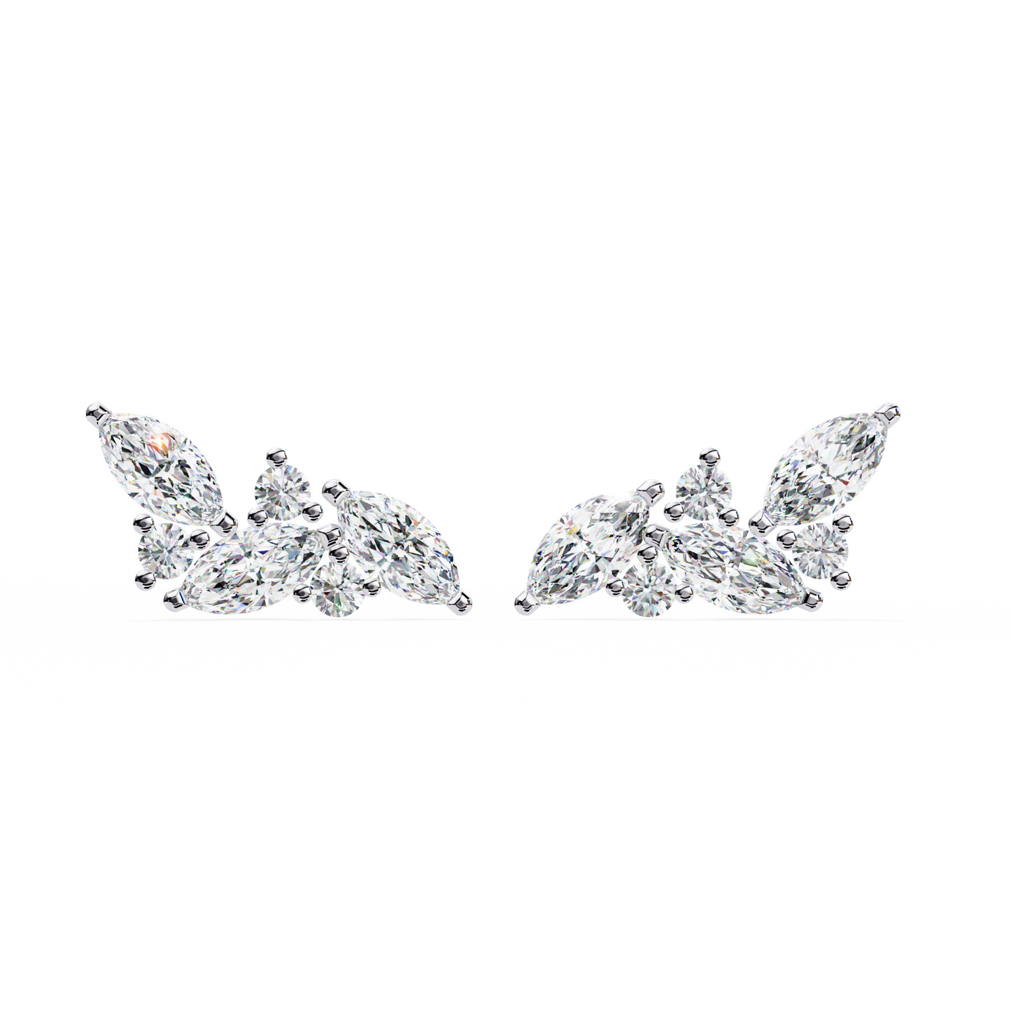sylvan marquise leaf lab grown diamond studs