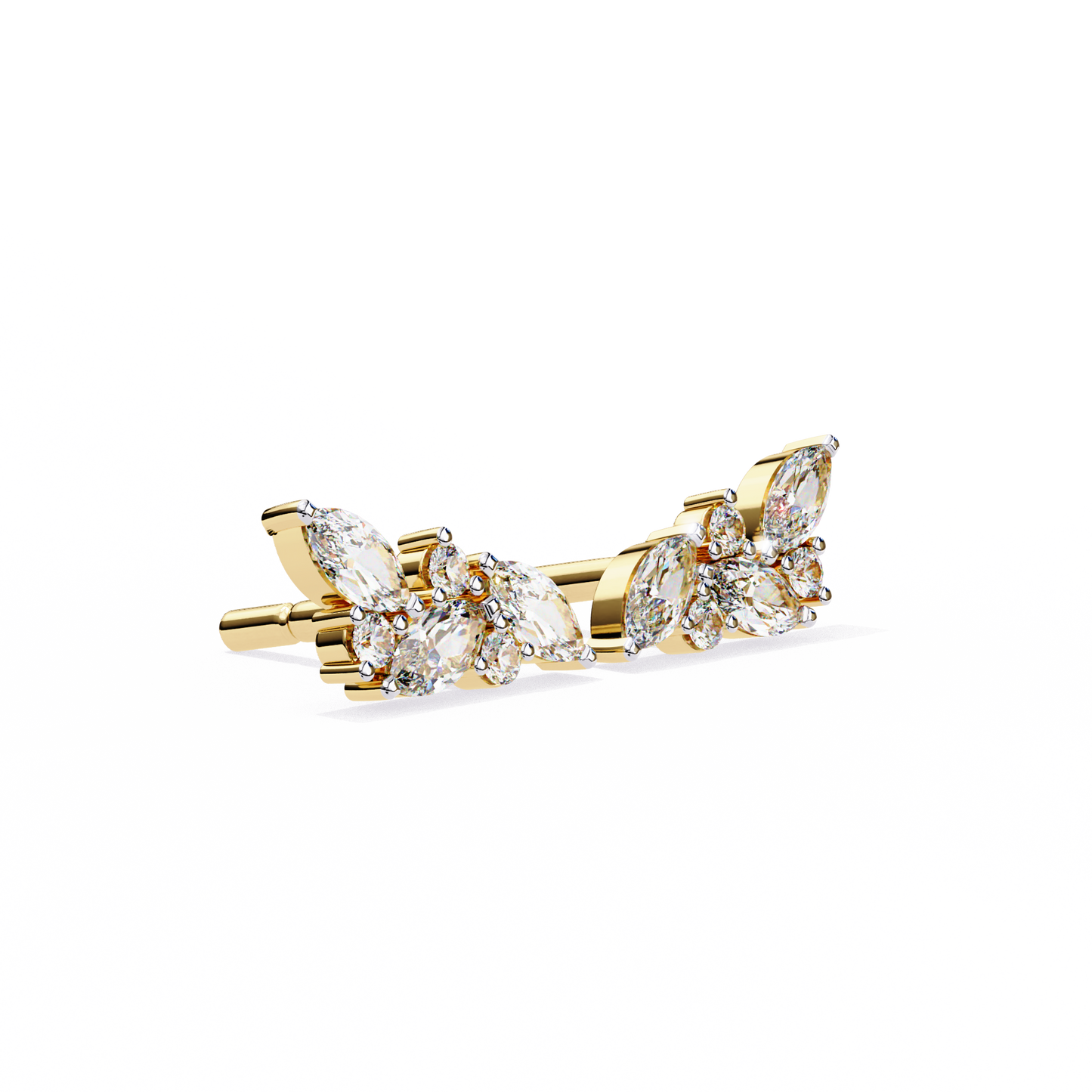 sylvan marquise leaf lab grown diamond studs