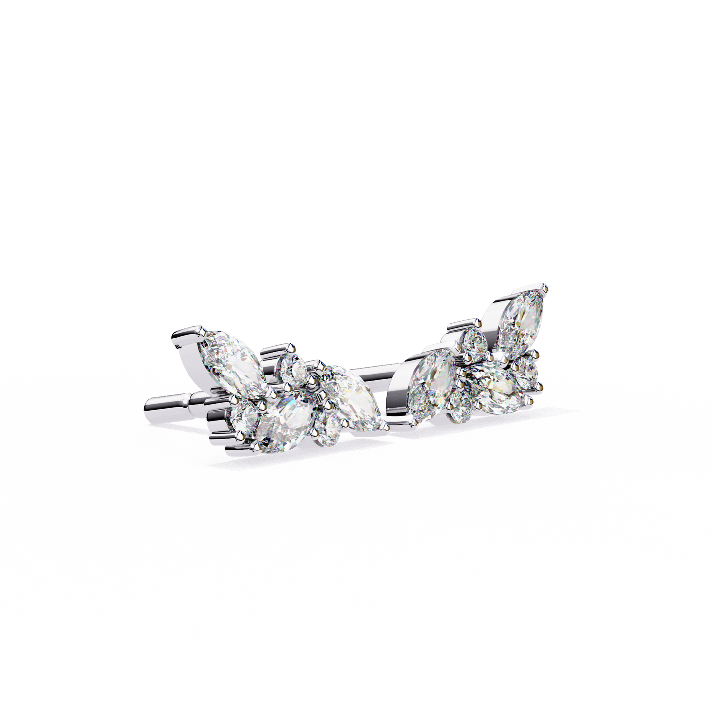 sylvan marquise leaf lab grown diamond studs