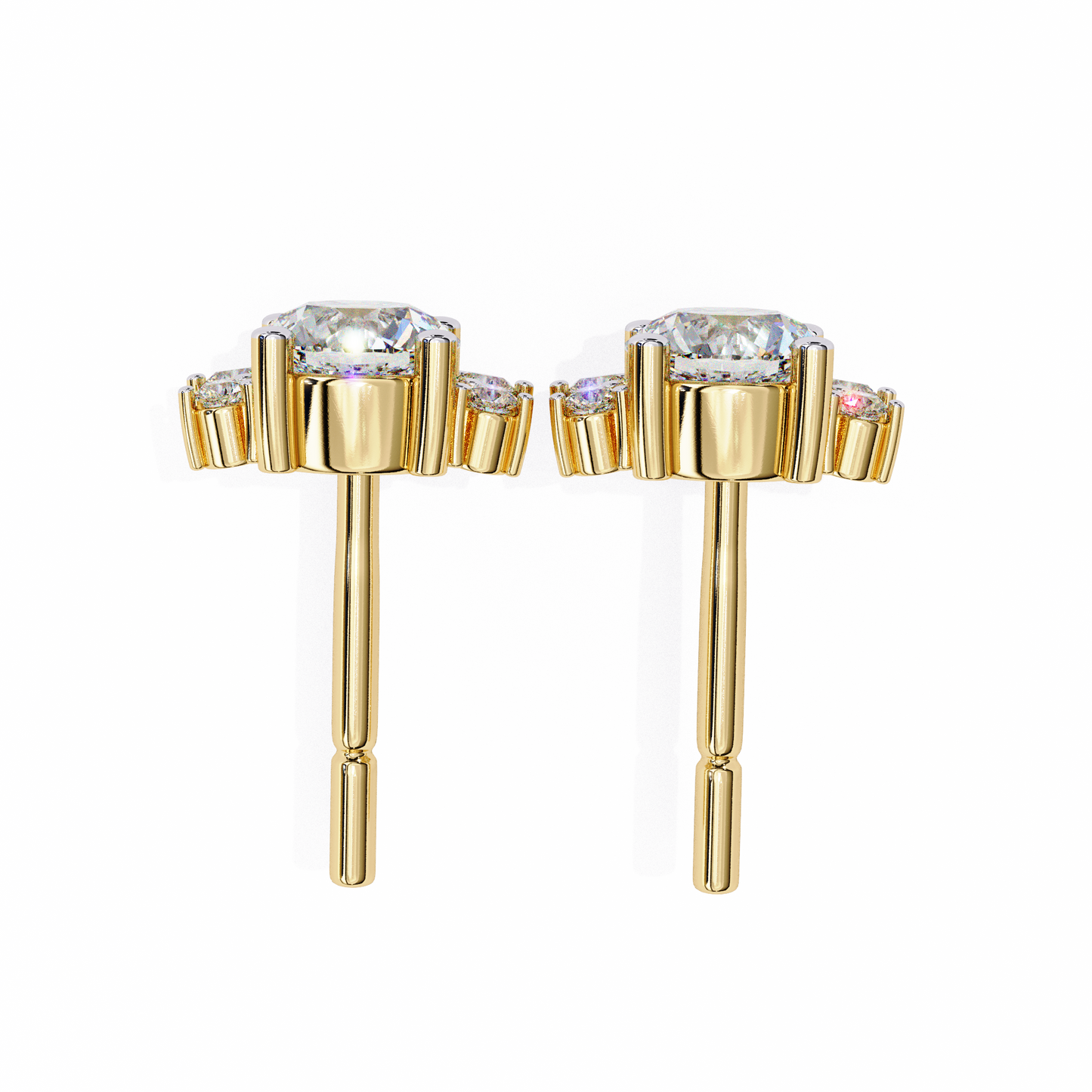 gala art deco marquise cluster lab grown diamond studs