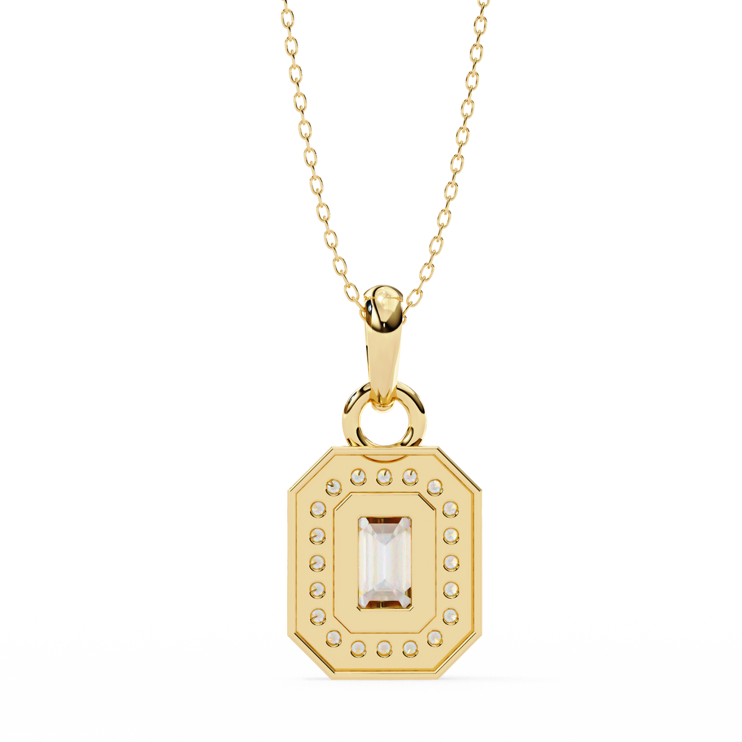 imperia double halo lab grown diamond pendant